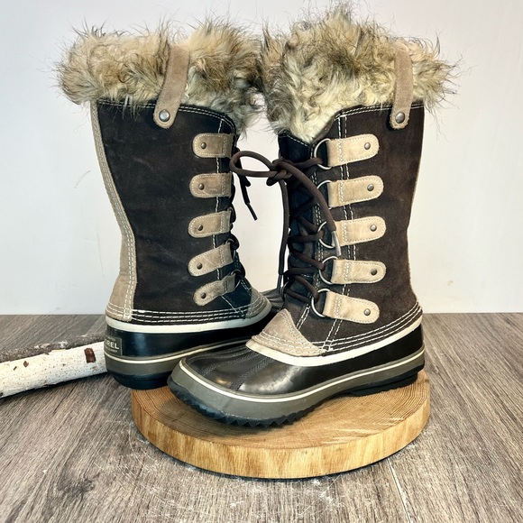 *Sorel | Joan Of Arctic NL1540-248 Sudan Brown Suede Waterproof Boots Size 7 - Picture 7 of 16
